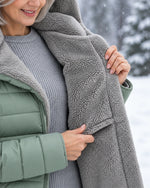Fleece Lined Quilted Coat