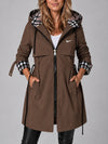 Hooded Longline Zip Coat