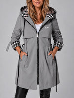 Hooded Longline Zip Coat