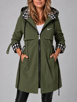 Hooded Longline Zip Coat