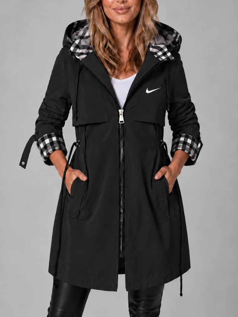 Hooded Longline Zip Coat