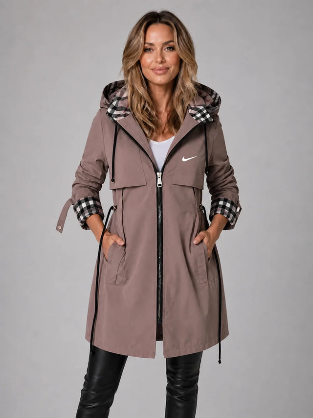Hooded Longline Zip Coat