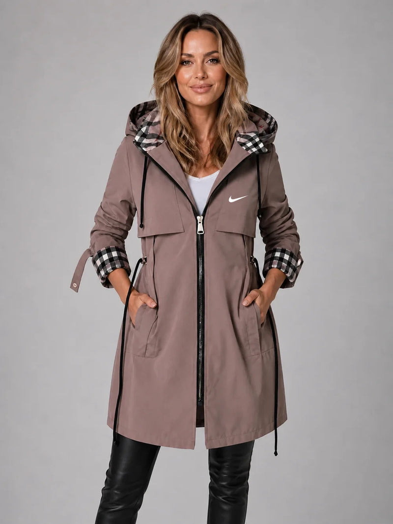 Hooded Longline Zip Coat