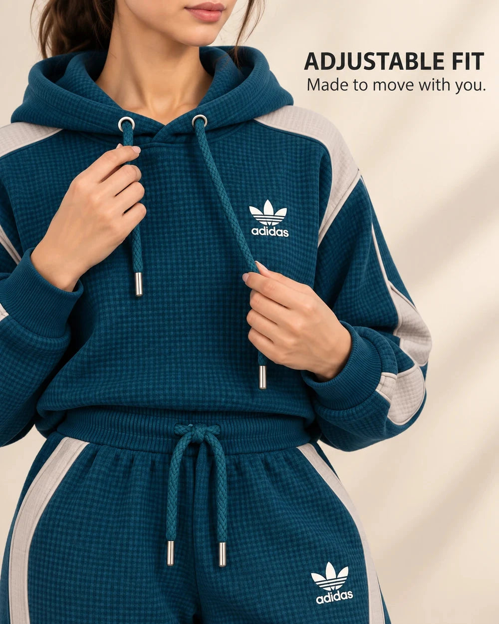 Casual Waffle Knit Lounge Set