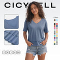 Cicy Bell Women's V Neck Summer T Shirt Casual Flowy Top