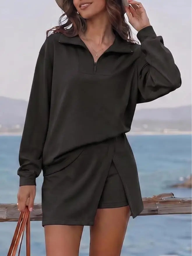 Fisoew Women's 2 Piece Skirt Sets for Summer Tennis & Casual Wear