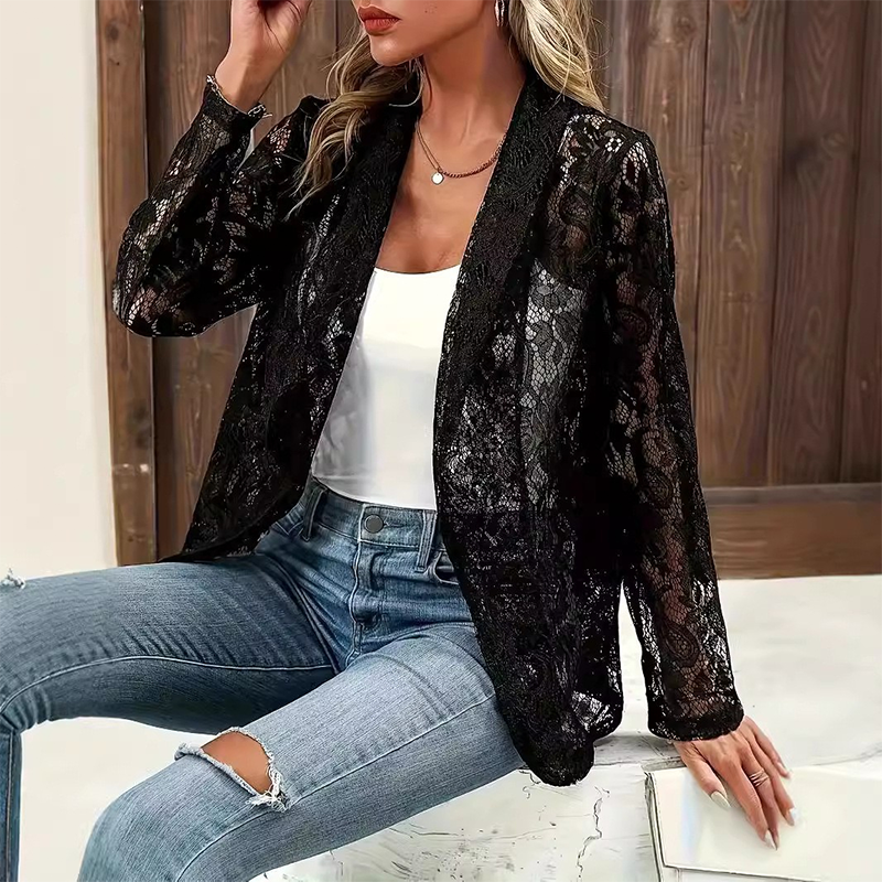 Modern Lace Tailored Evening Blazer