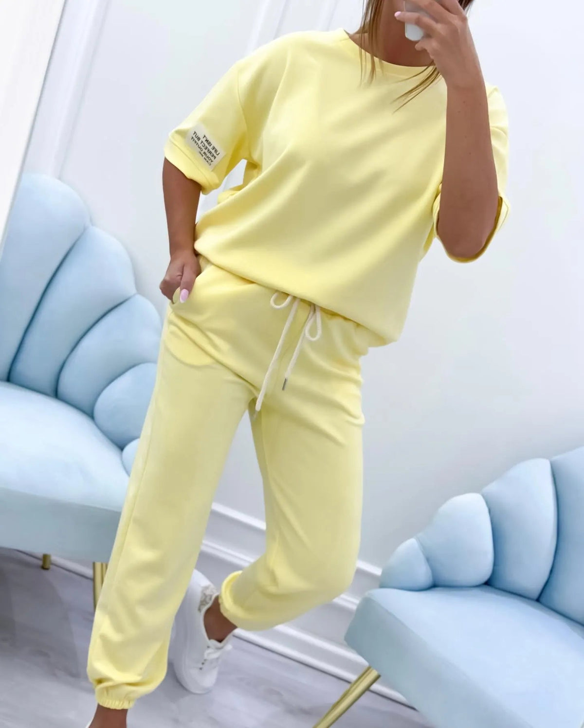 Everyday Solid Casual Outfit Set