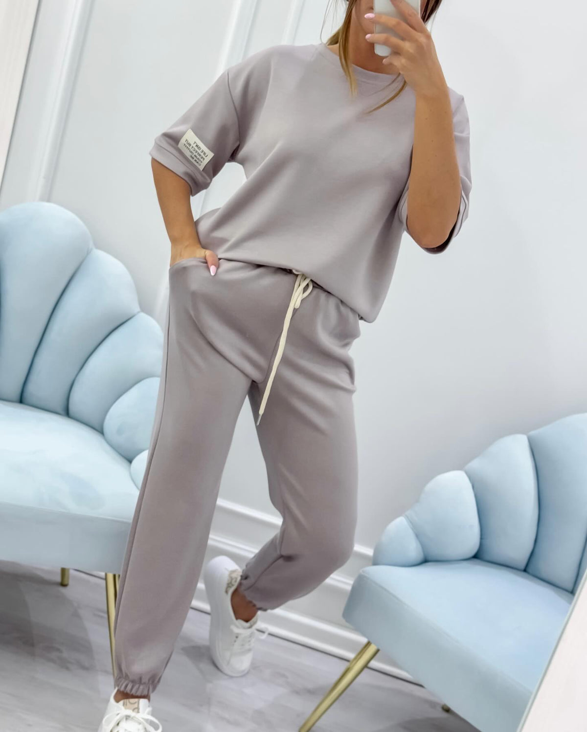 Everyday Solid Casual Outfit Set