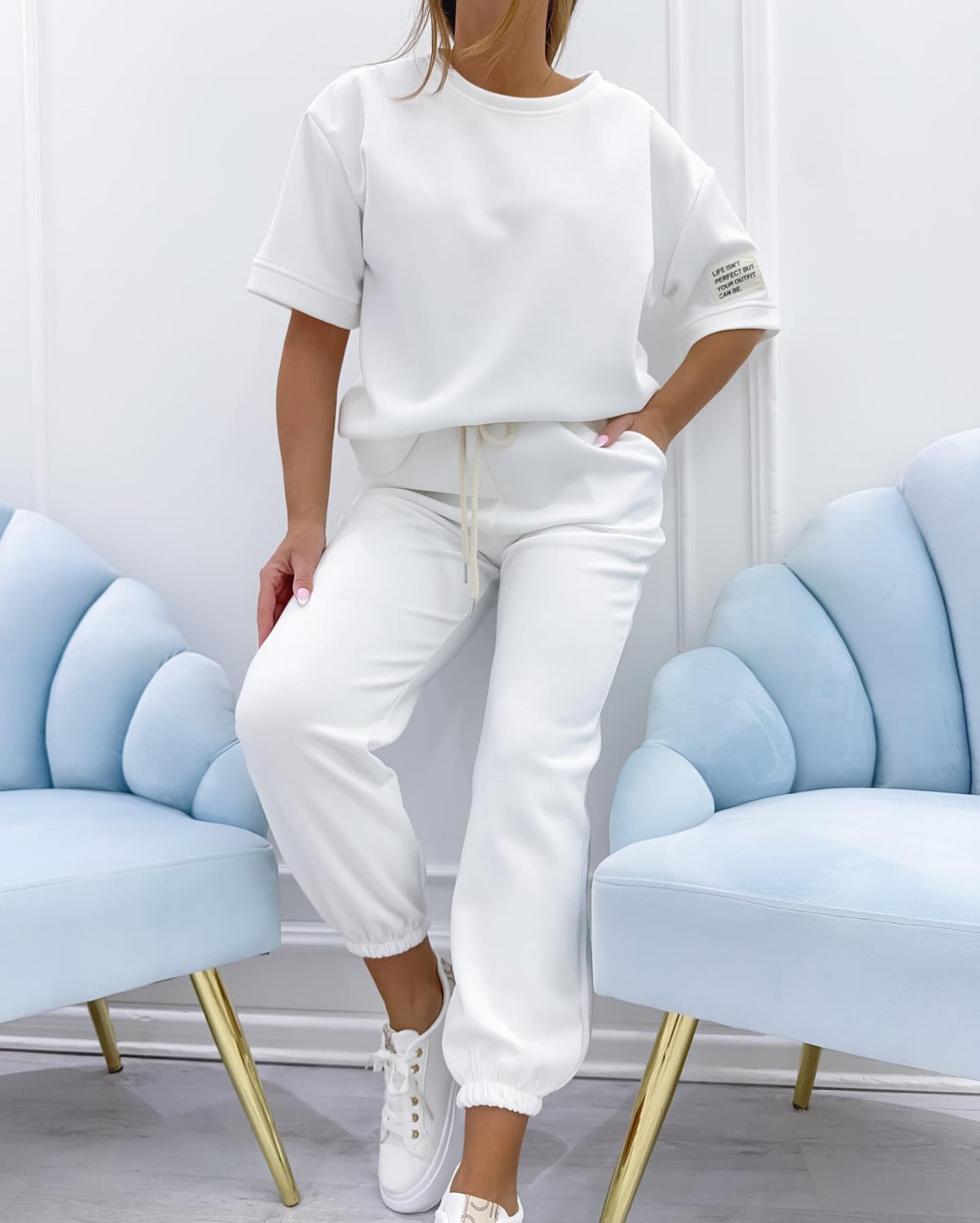 Everyday Solid Casual Outfit Set